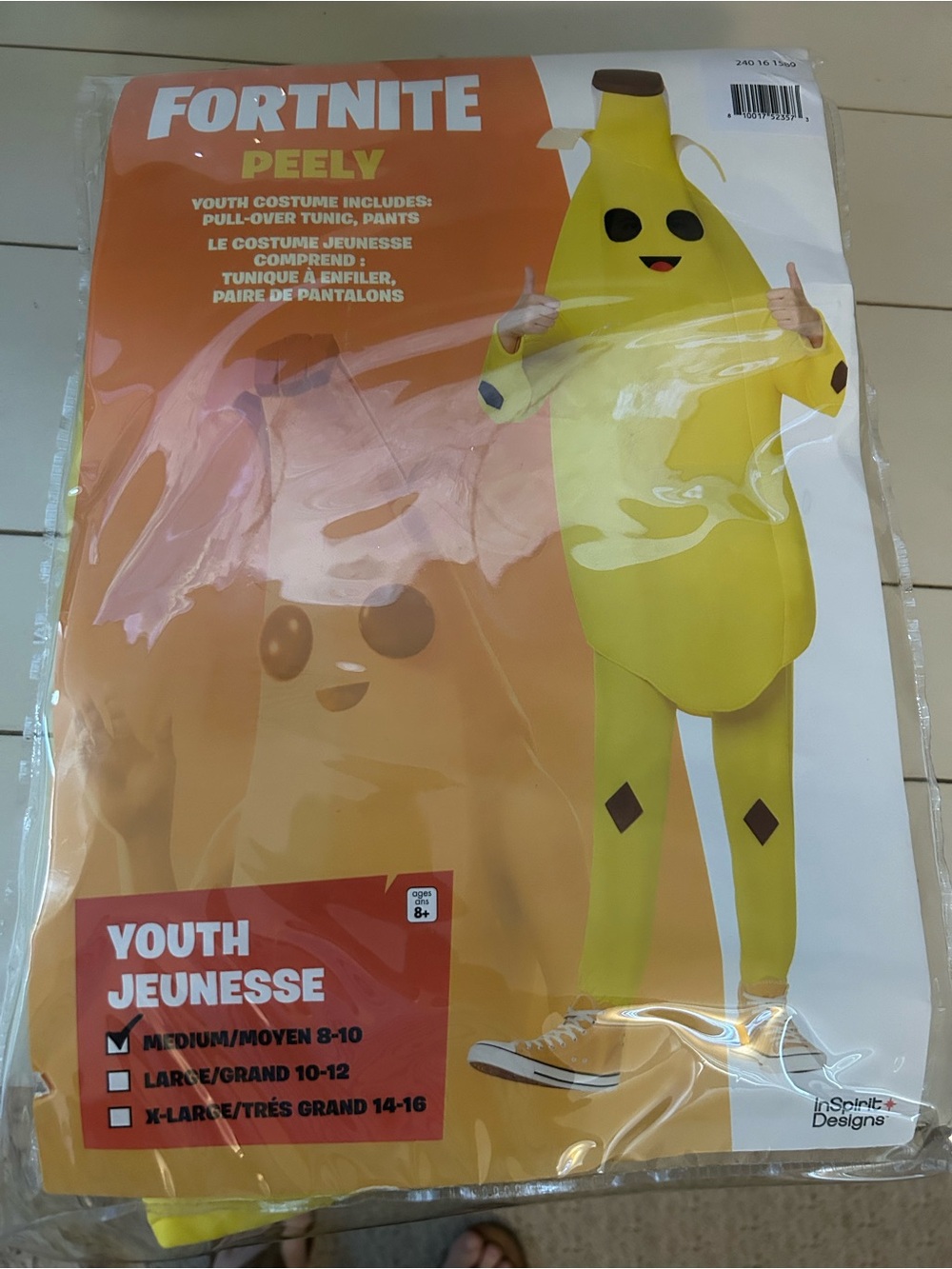 Fortnite Peely Halloween costume (8-10)